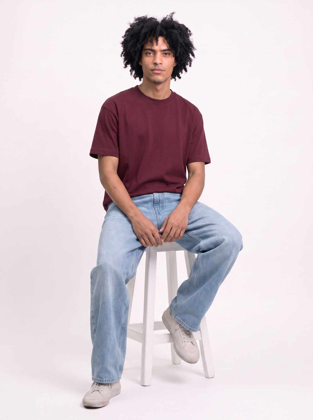 Burgundy short sleeve t-shirt