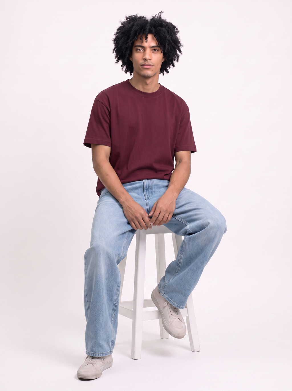 Burgundy short sleeve t-shirt